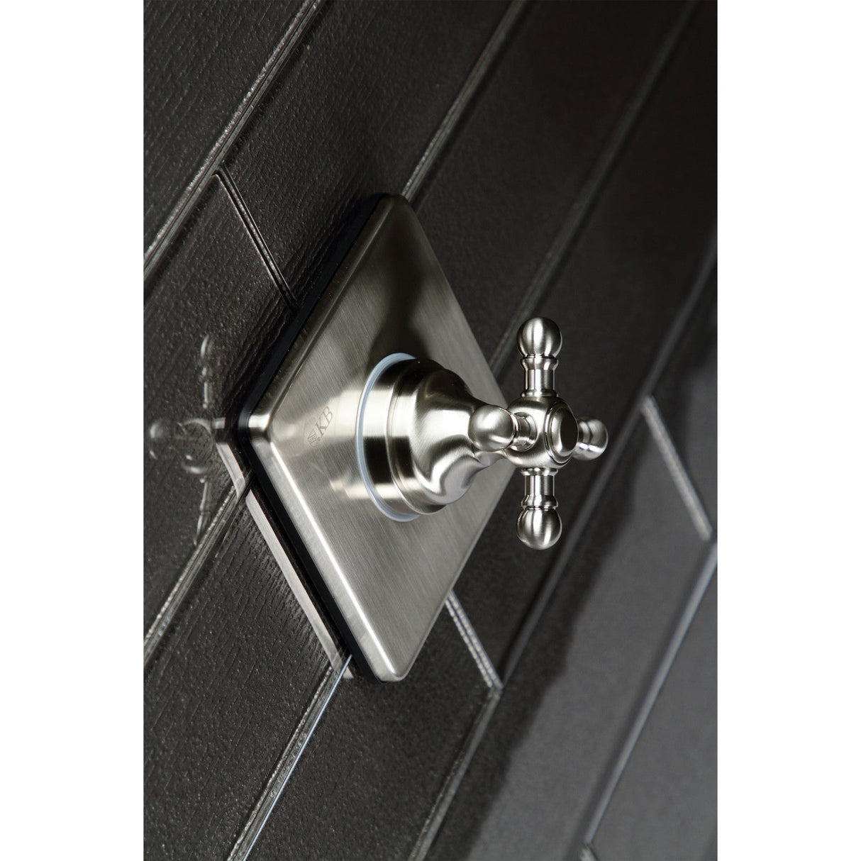 KS3048BX Single-Handle Wall Mount Three-Way Diverter Valve with Trim Kit, Brushed Nickel