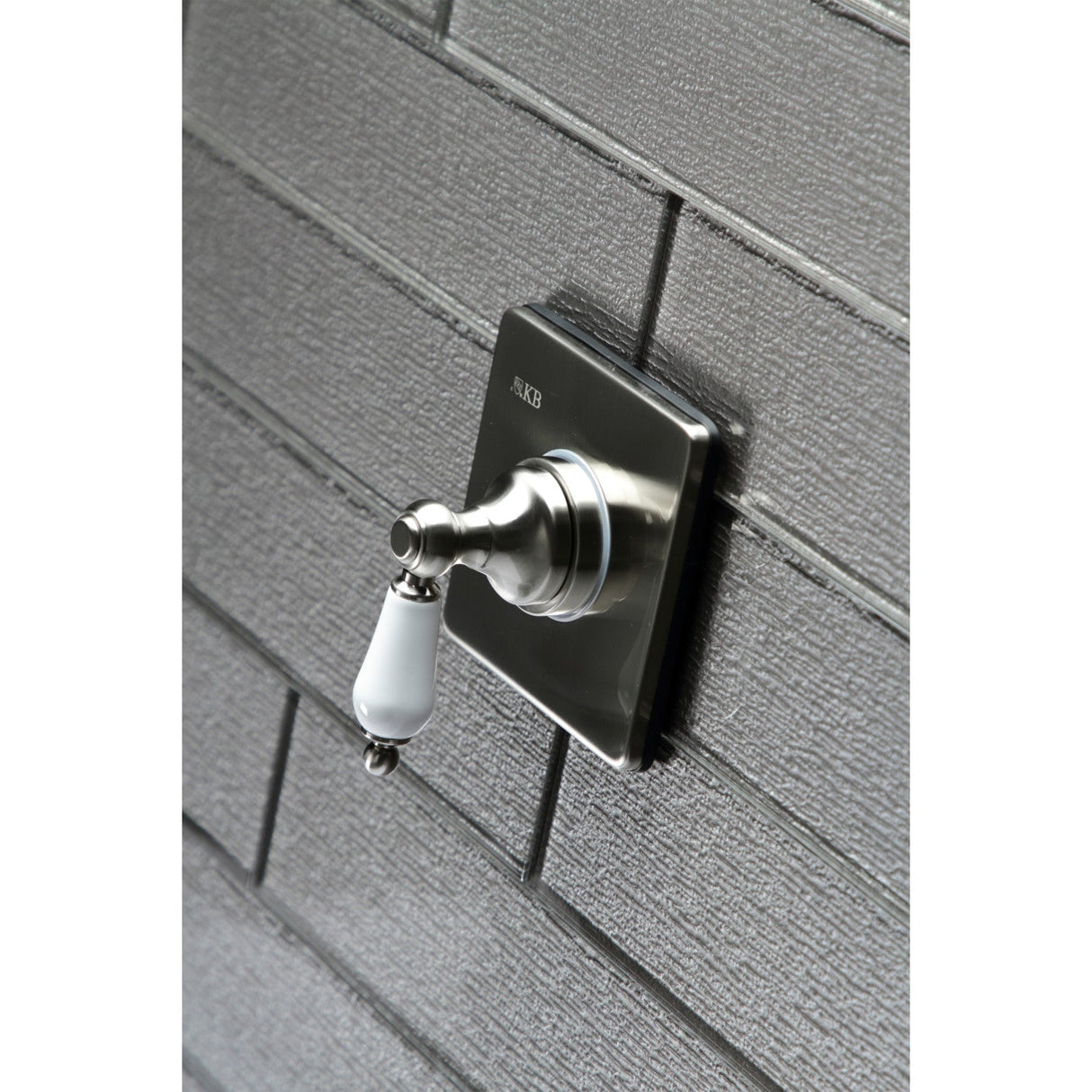 KS3048PL Single-Handle Wall Mount Three-Way Diverter Valve with Trim Kit, Brushed Nickel