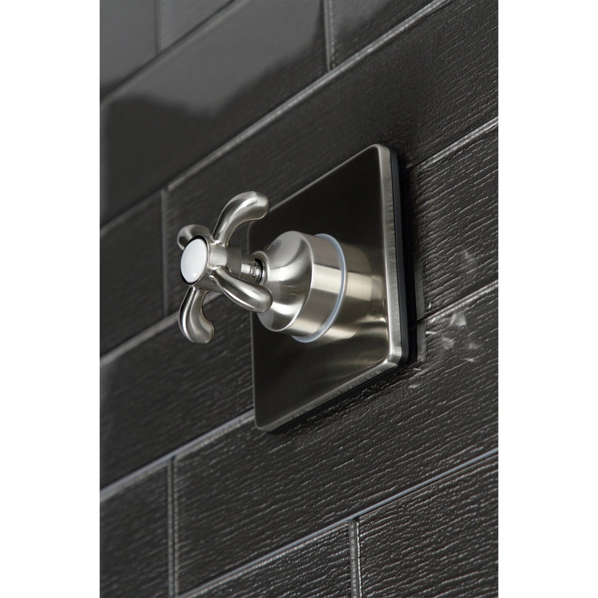 KS3048TX Single-Handle Wall Mount Three-Way Diverter Valve with Trim Kit, Brushed Nickel