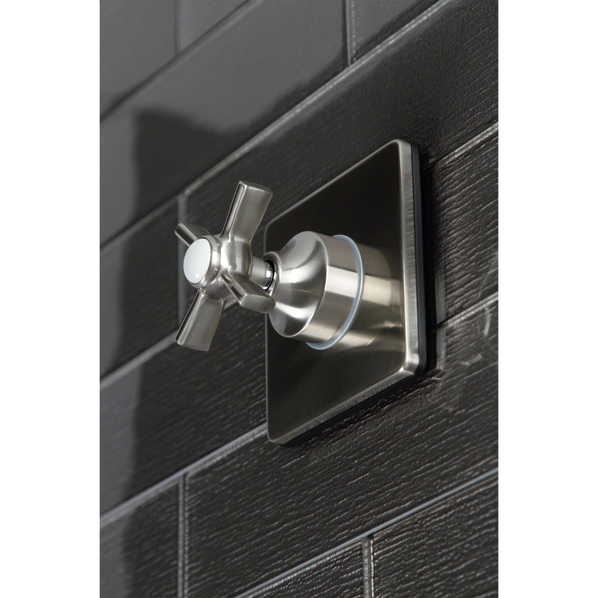 KS3048ZX Single-Handle Wall Mount Three-Way Diverter Valve with Trim Kit, Brushed Nickel