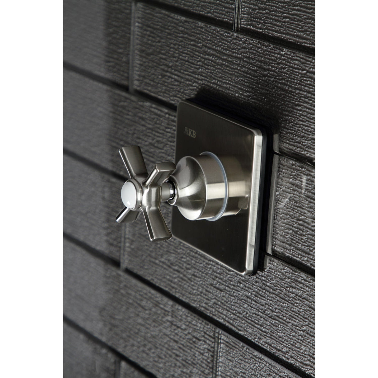KS3048ZX Single-Handle Wall Mount Three-Way Diverter Valve with Trim Kit, Brushed Nickel