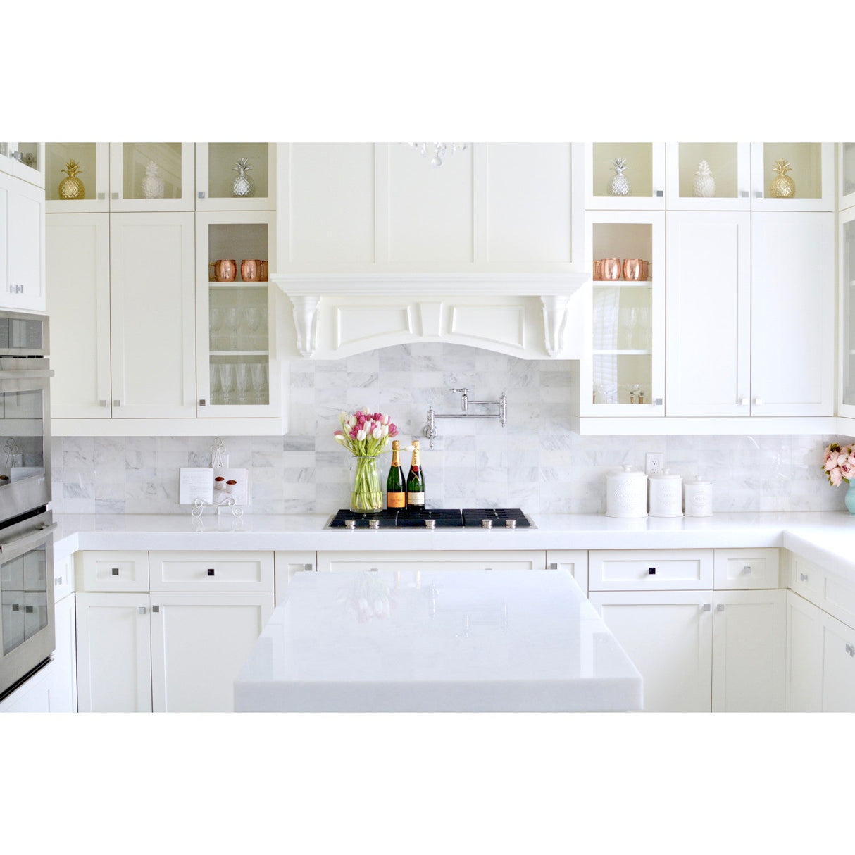 Restoration KS3101AL Two-Handle 1-Hole Wall Mount Pot Filler, Polished Chrome