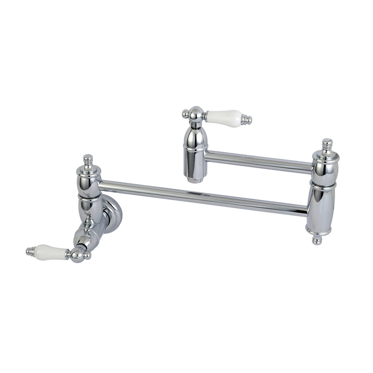 Restoration KS3101PL Two-Handle 1-Hole Wall Mount Pot Filler, Polished Chrome