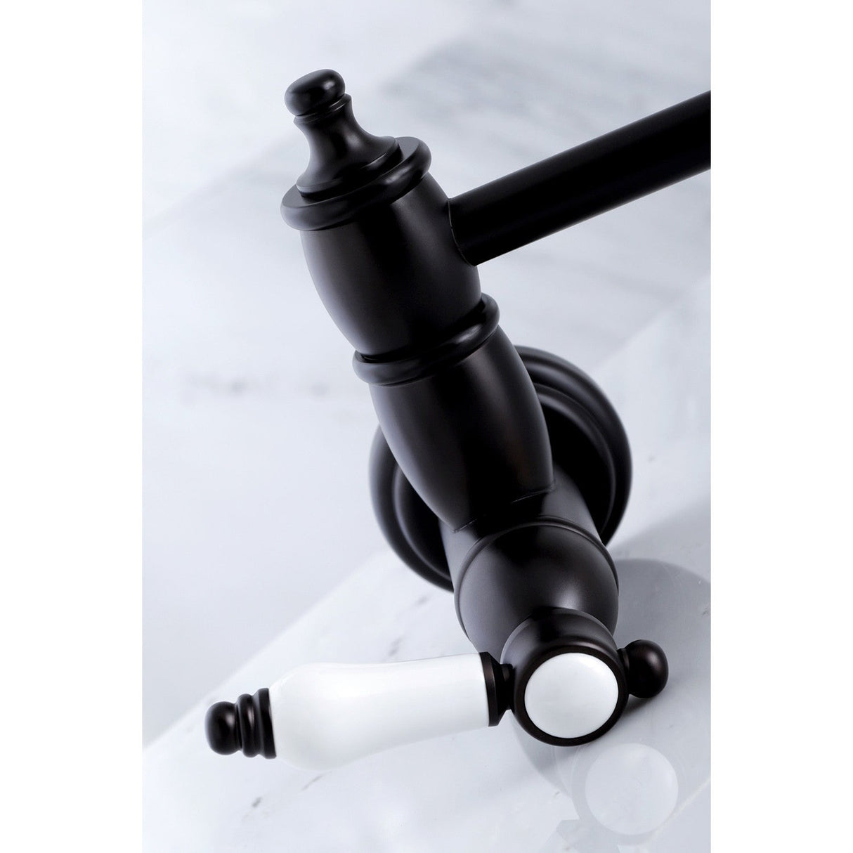 Bel-Air KS3105BPL Two-Handle 1-Hole Wall Mount Pot Filler, Oil Rubbed Bronze