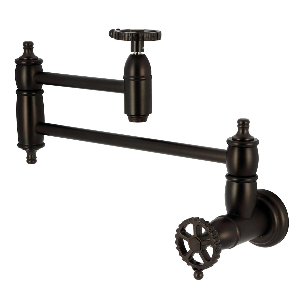 Fuller KS3105CG Two-Handle Wall Mount Pot Filler, Oil Rubbed Bronze