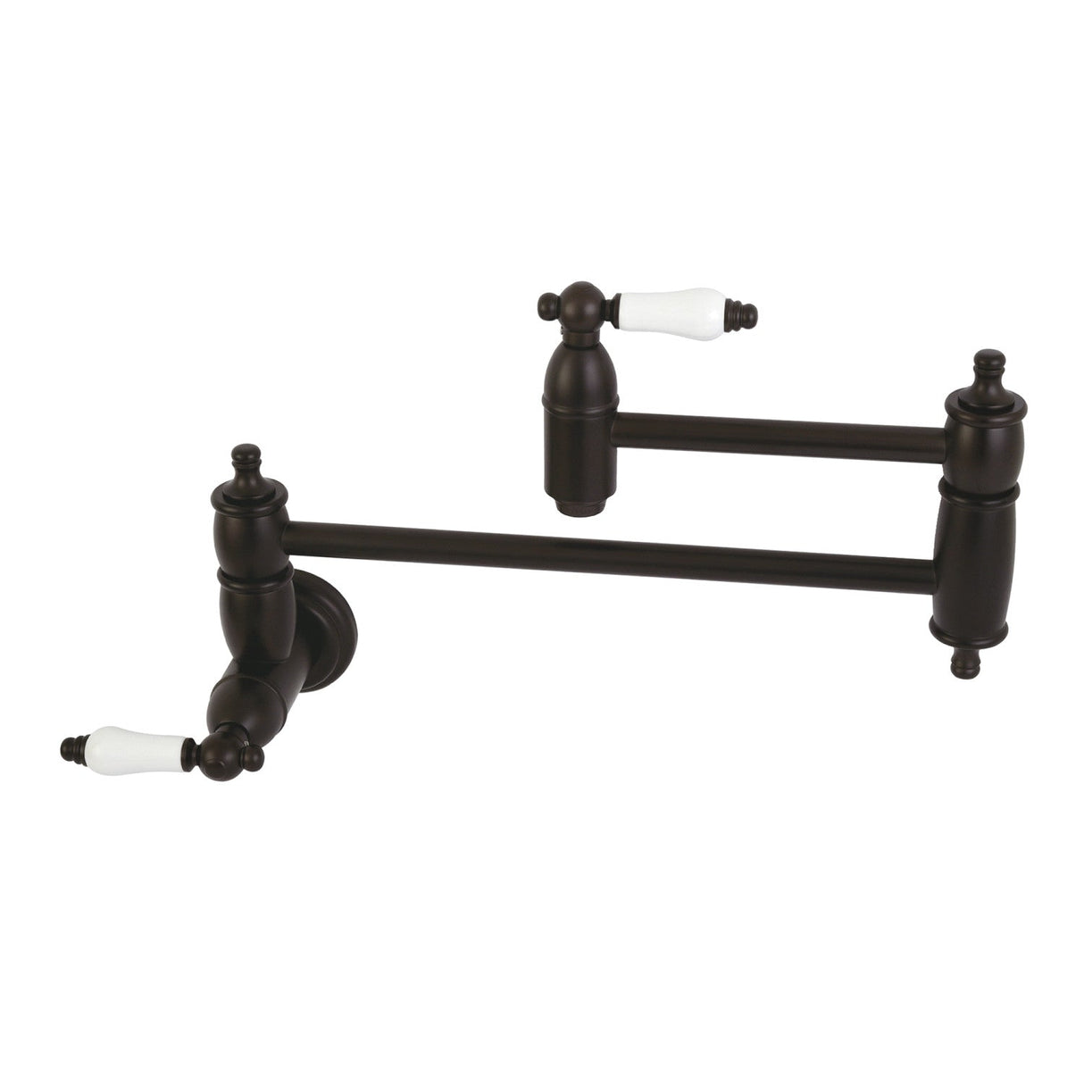 Restoration KS3105PL Two-Handle 1-Hole Wall Mount Pot Filler, Oil Rubbed Bronze