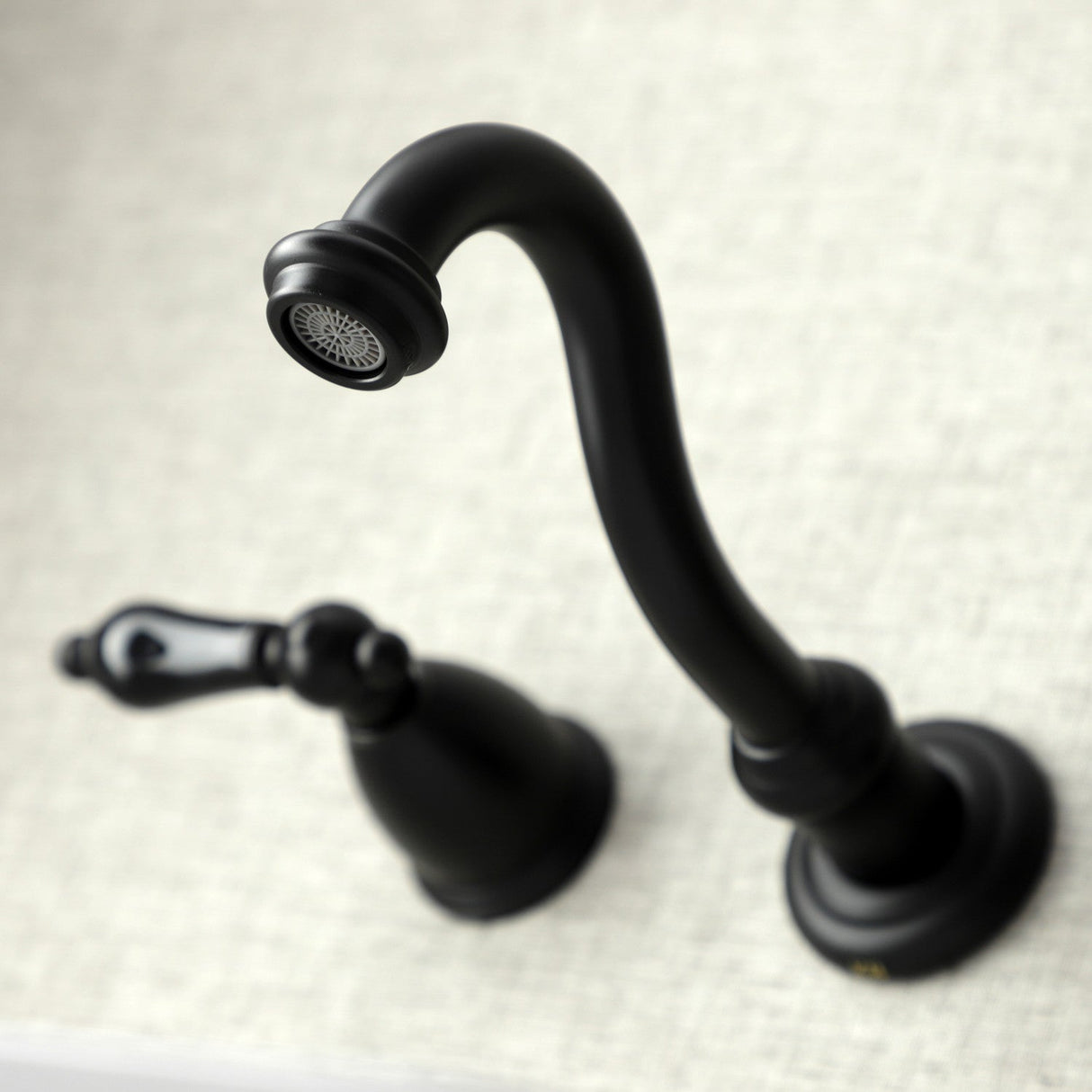 Duchess KS3120PKL Two-Handle Wall Mount Bathroom Faucet, Matte Black