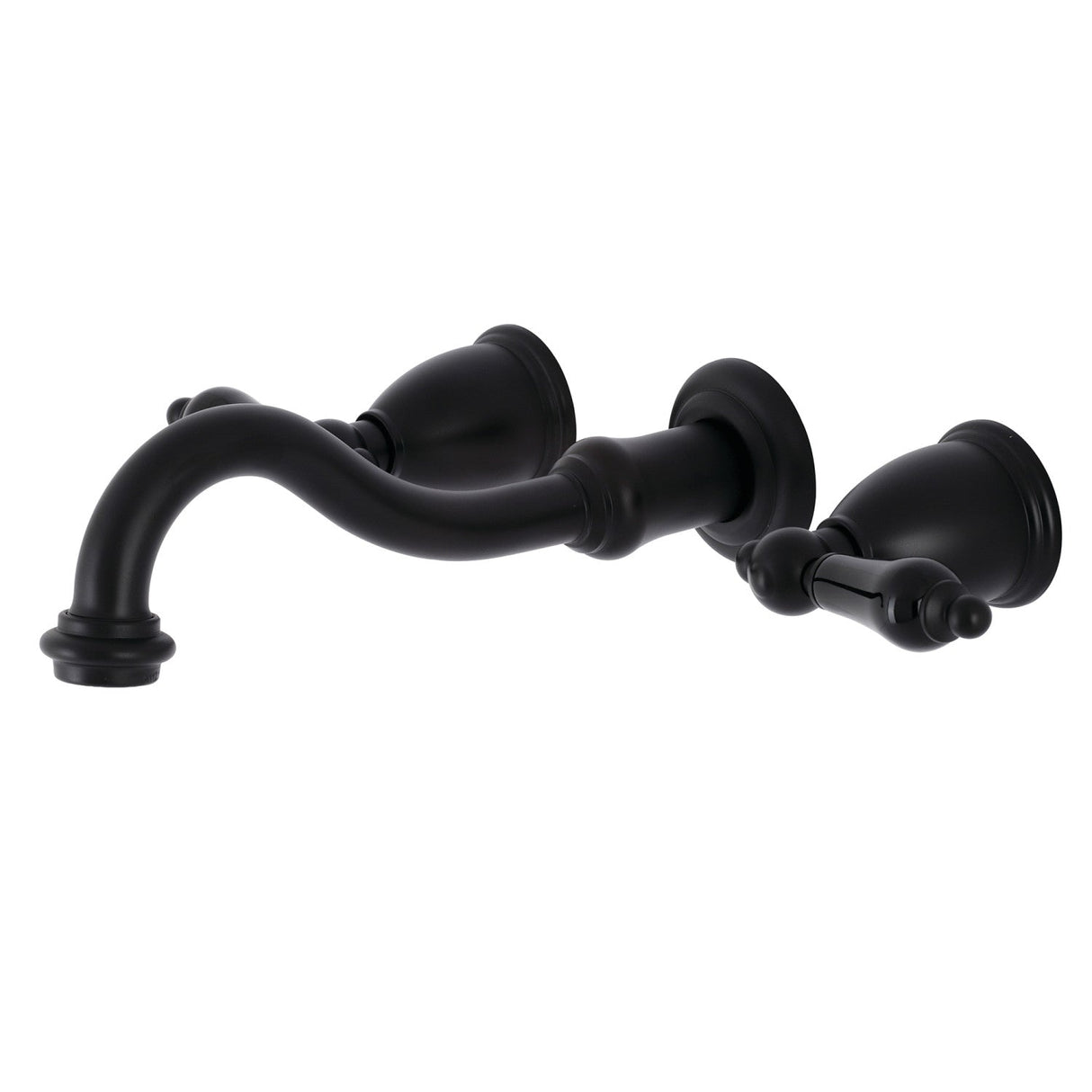 Duchess KS3120PKL Two-Handle Wall Mount Bathroom Faucet, Matte Black