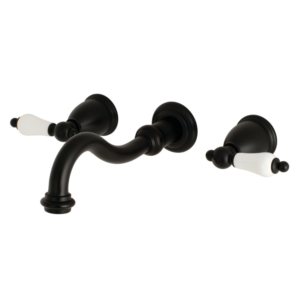 Vintage KS3120PL Two-Handle 3-Hole Wall Mount Bathroom Faucet, Matte Black