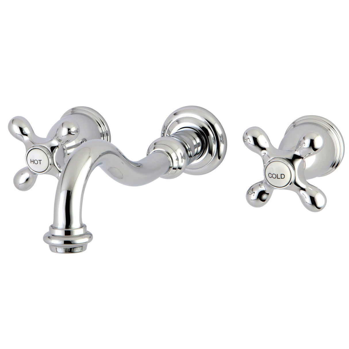 Vintage KS3121AX Two-Handle 3-Hole Wall Mount Bathroom Faucet, Polished Chrome