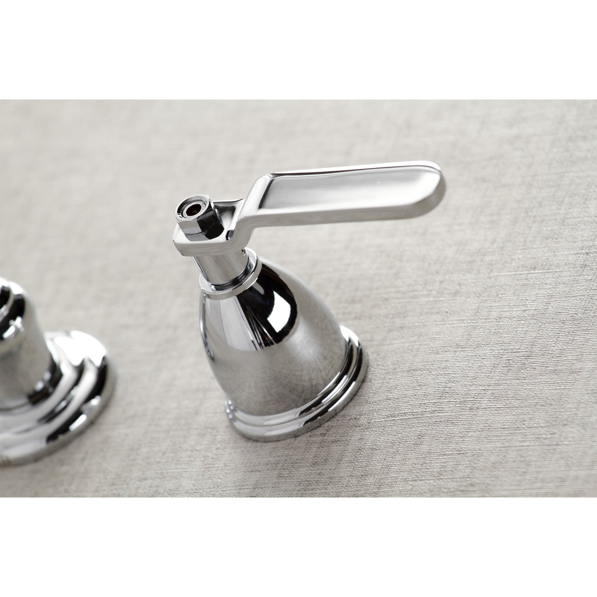 Whitaker KS3121KL Two-Handle 3-Hole Wall Mount Bathroom Faucet, Polished Chrome