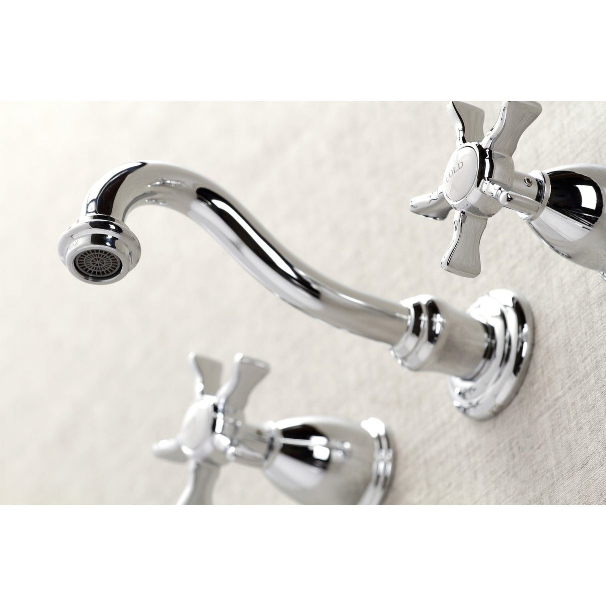 Hamilton KS3121NX Two-Handle 3-Hole Wall Mount Bathroom Faucet, Polished Chrome