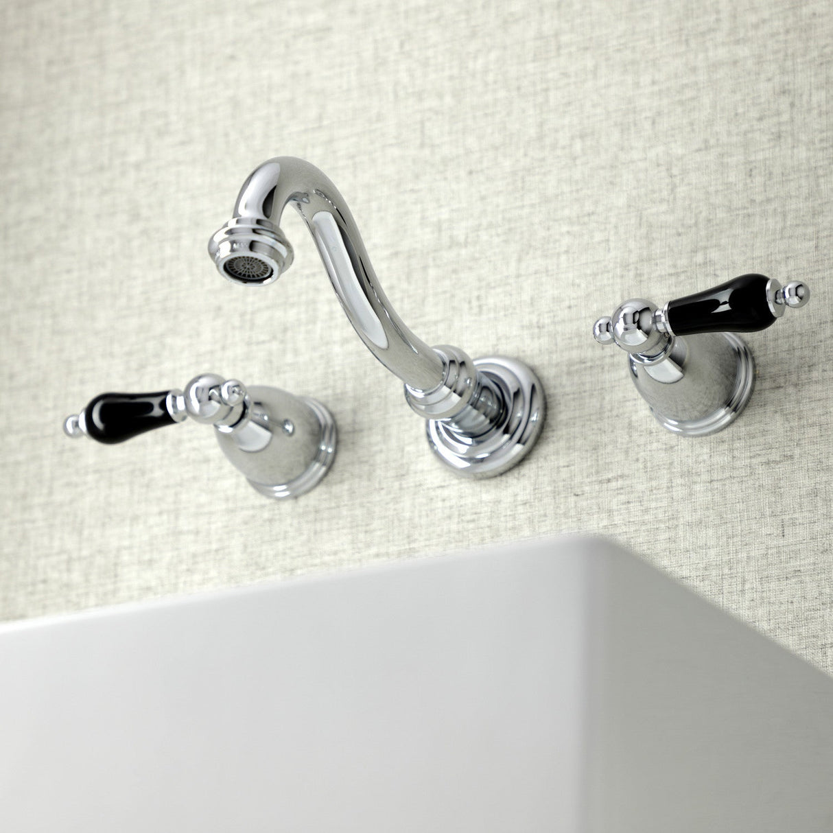 Duchess KS3121PKL Two-Handle Wall Mount Bathroom Faucet, Polished Chrome