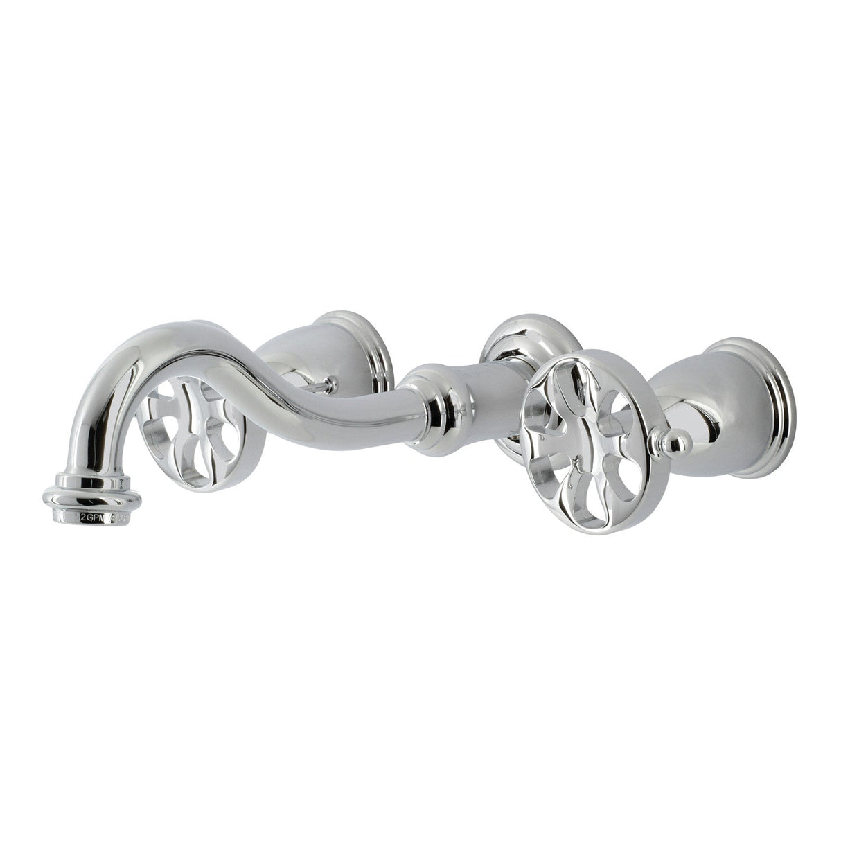 Belknap KS3121RX Two-Handle 3-Hole Wall Mount Bathroom Faucet, Polished Chrome
