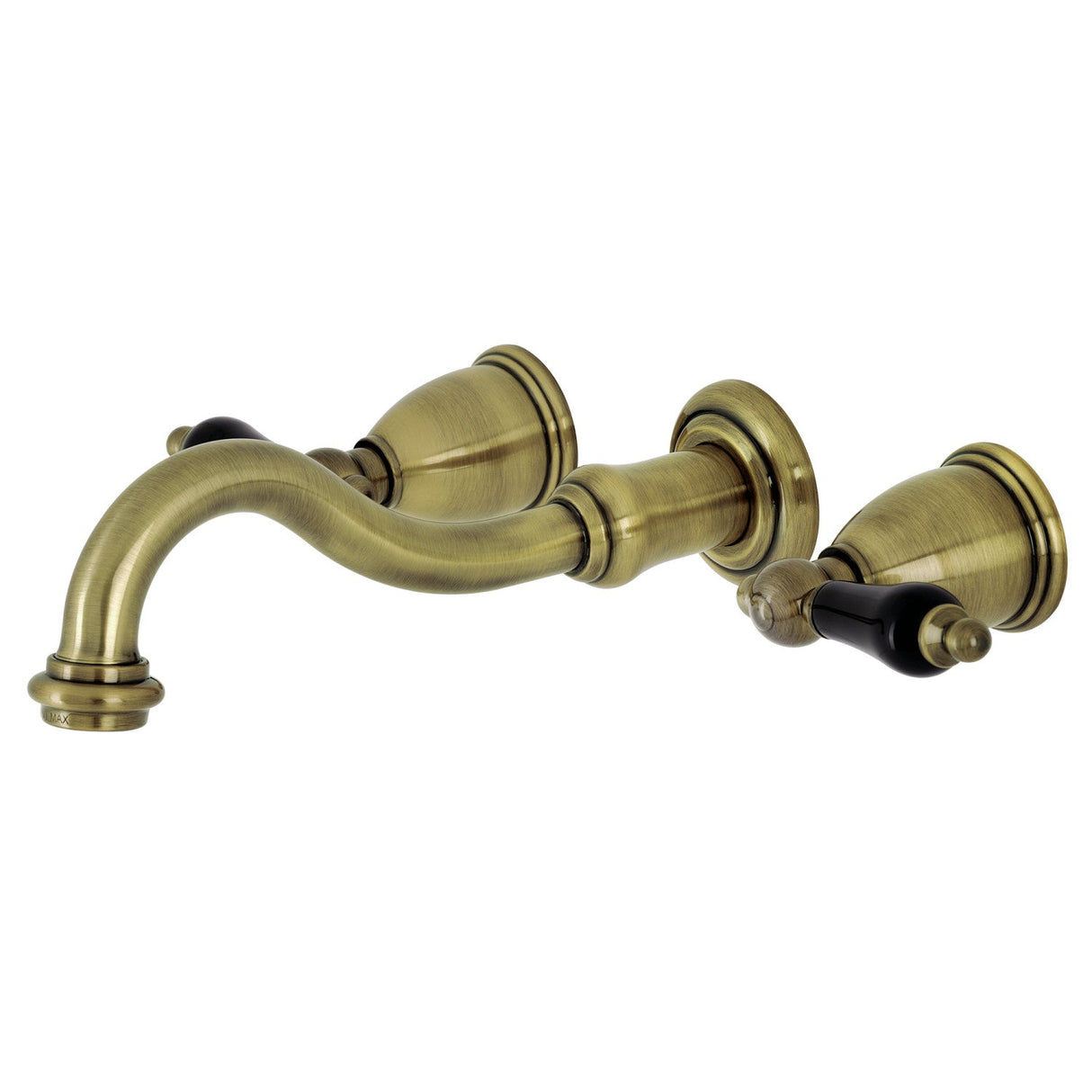 Duchess KS3123PKL Two-Handle Wall Mount Bathroom Faucet, Antique Brass