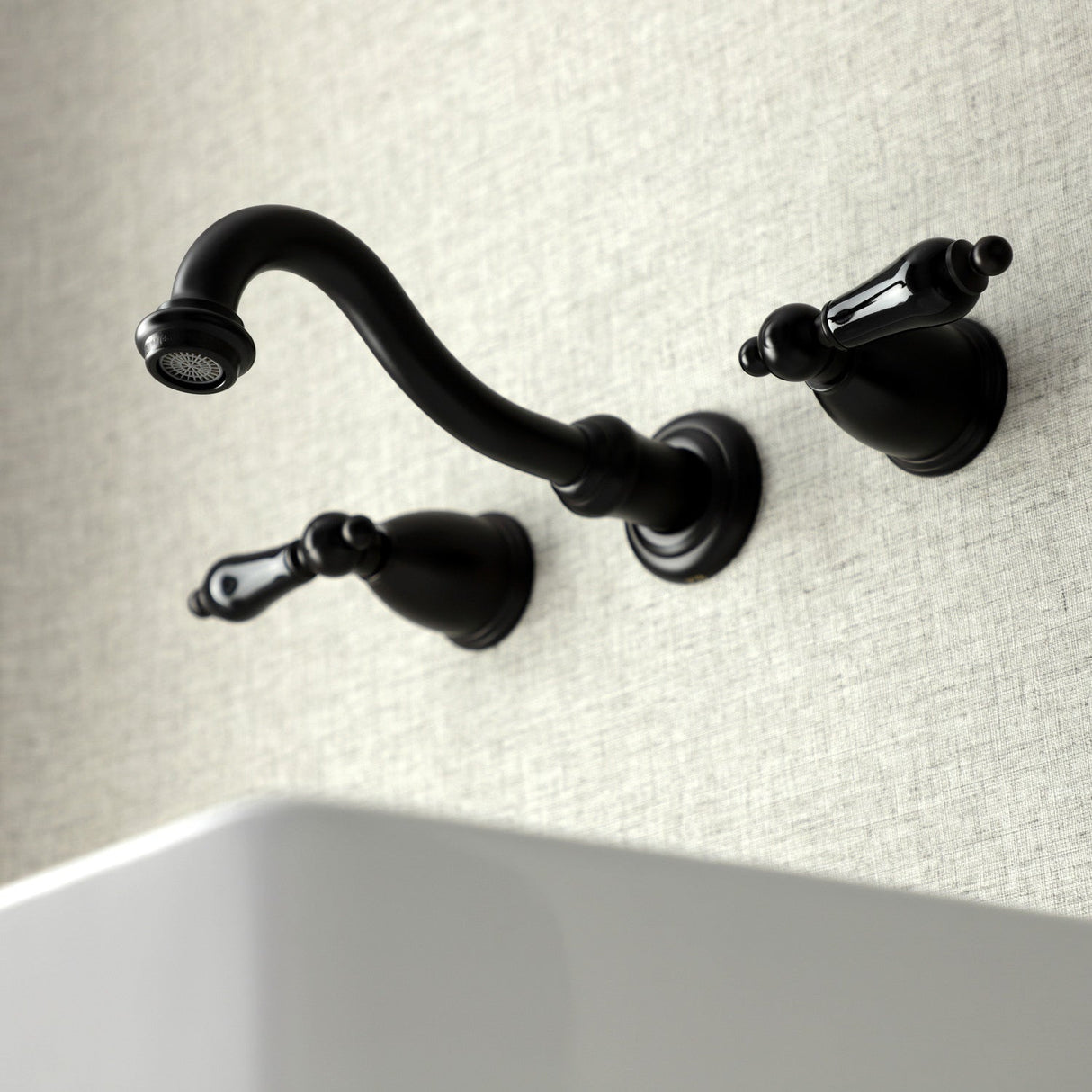 Duchess KS3125PKL Two-Handle Wall Mount Bathroom Faucet, Oil Rubbed Bronze