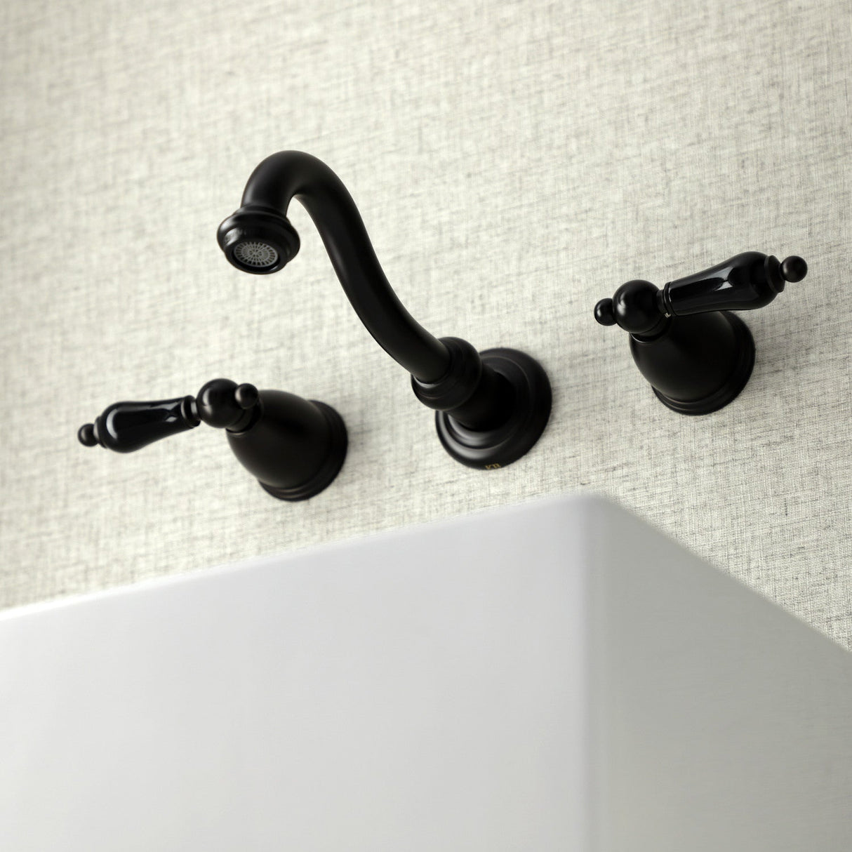 Duchess KS3125PKL Two-Handle Wall Mount Bathroom Faucet, Oil Rubbed Bronze