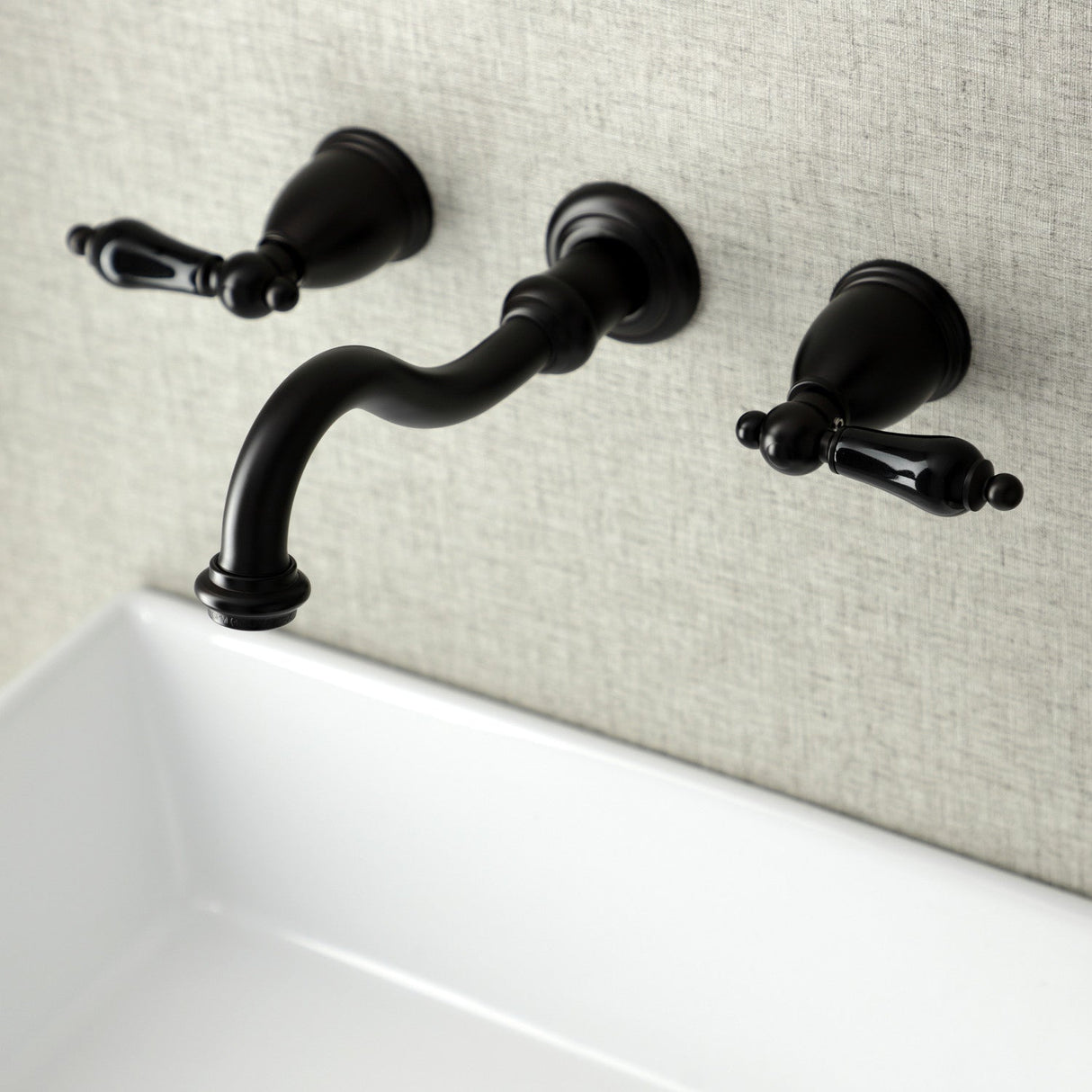 Duchess KS3125PKL Two-Handle Wall Mount Bathroom Faucet, Oil Rubbed Bronze