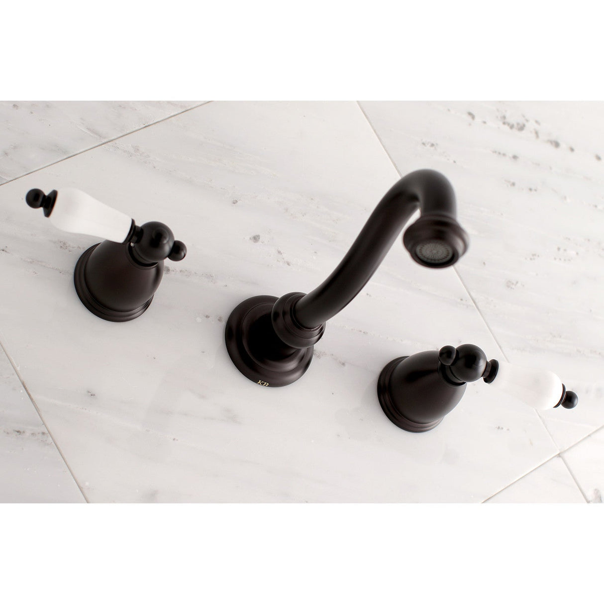 Vintage KS3125PL Two-Handle 3-Hole Wall Mount Bathroom Faucet, Oil Rubbed Bronze