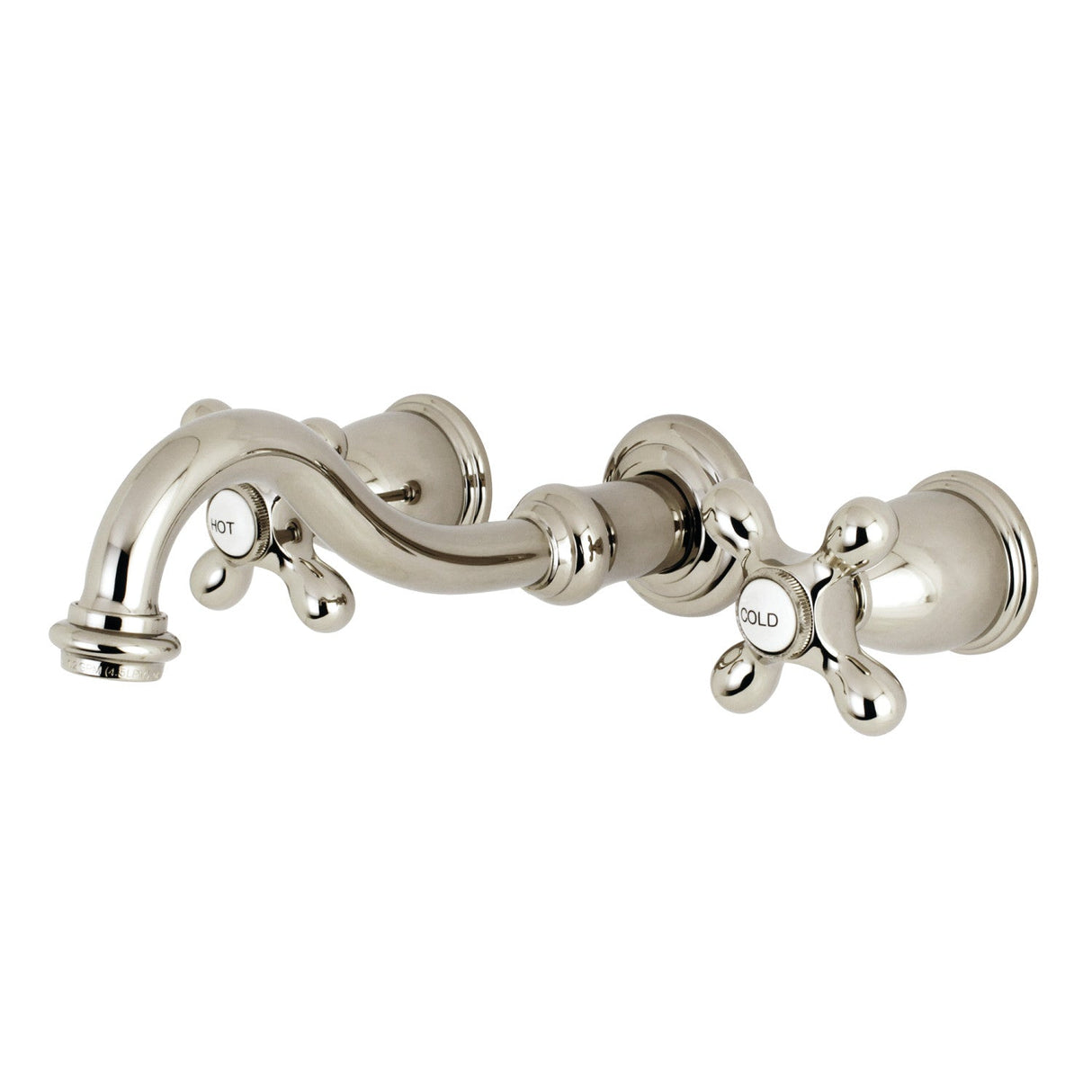 Vintage KS3126AX Two-Handle 3-Hole Wall Mount Bathroom Faucet, Polished Nickel