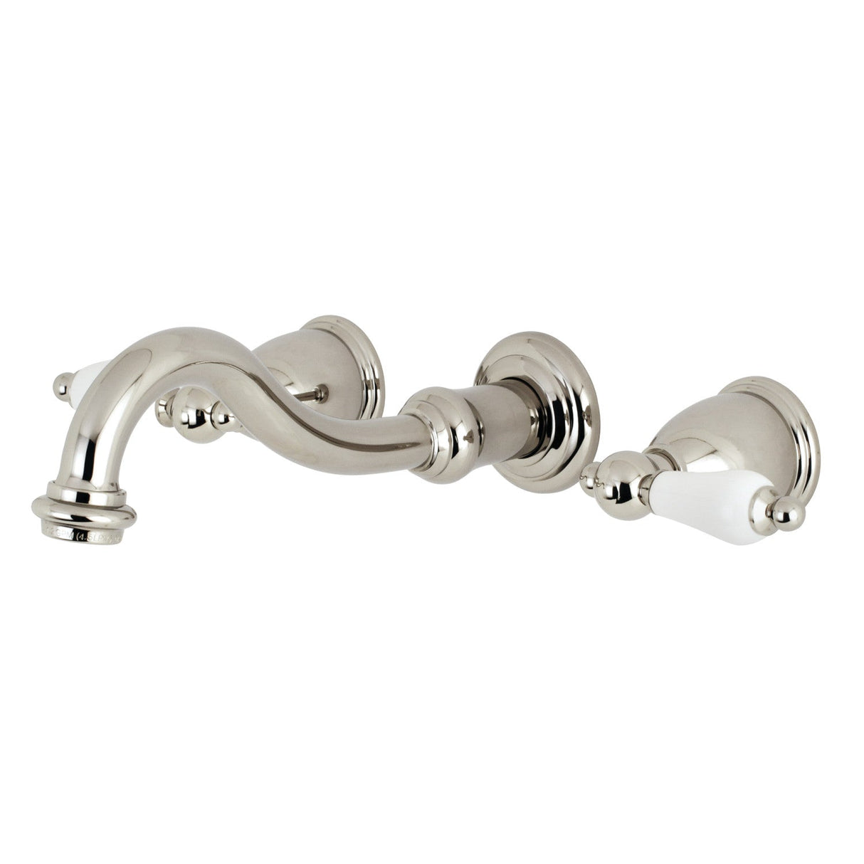 Vintage KS3126PL Two-Handle 3-Hole Wall Mount Bathroom Faucet, Polished Nickel
