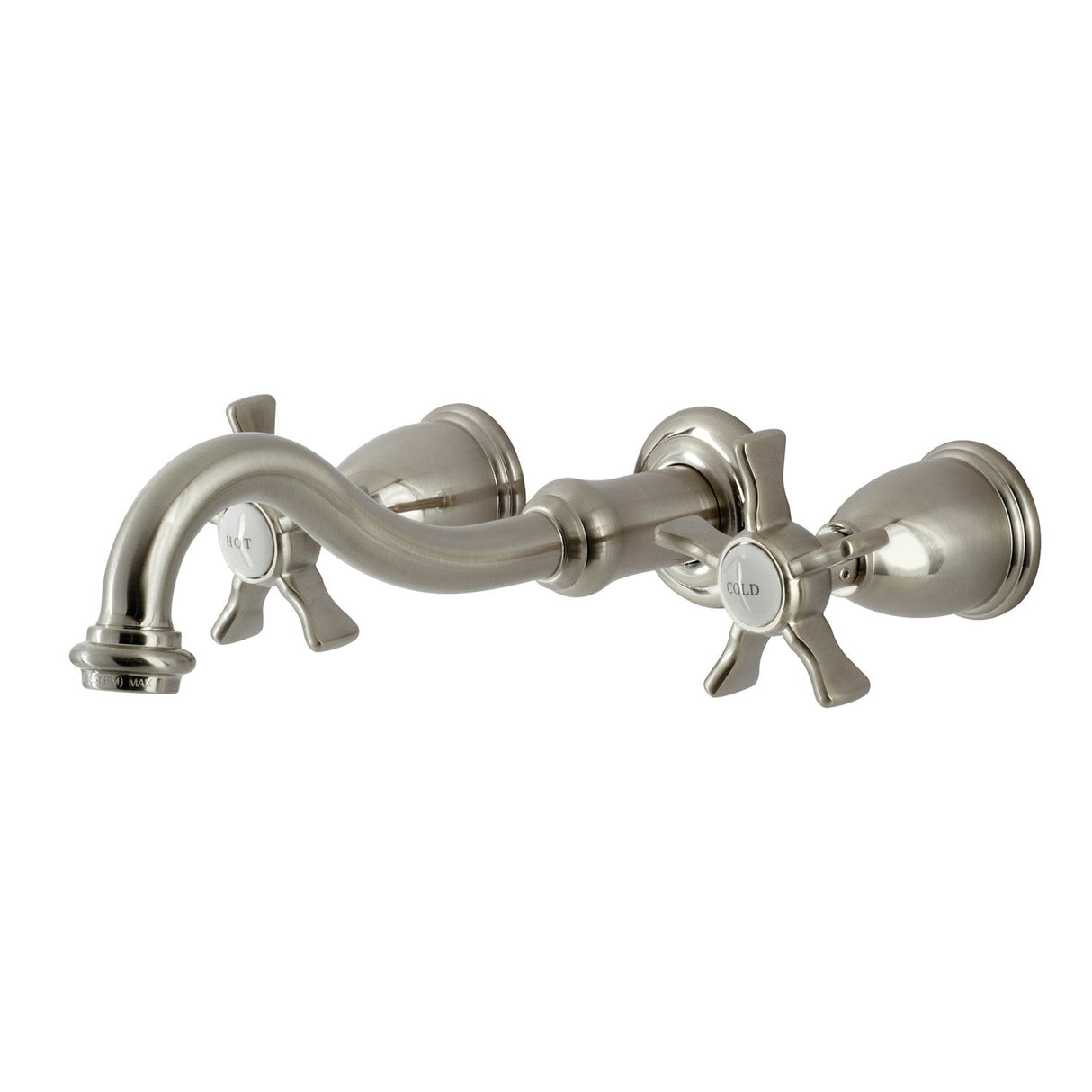 Hamilton KS3128NX Two-Handle 3-Hole Wall Mount Bathroom Faucet, Brushed Nickel