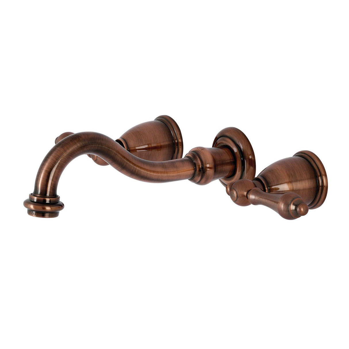 Vintage KS312ALAC Two-Handle 3-Hole Wall Mount Bathroom Faucet, Antique Copper