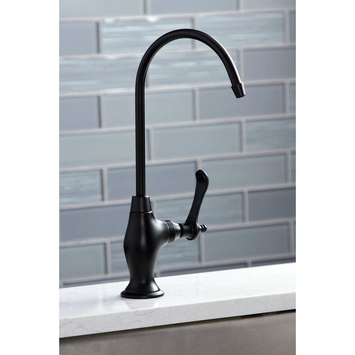Templeton KS3190TL Single-Handle 1-Hole Deck Mount Water Filtration Faucet, Matte Black