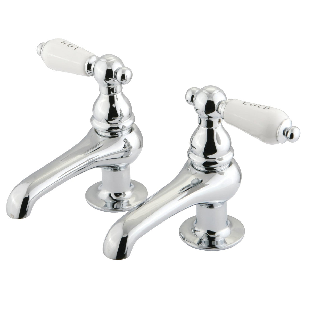 Restoration KS3201PL Two-Handle Deck Mount Basin Tap Faucet, Polished Chrome