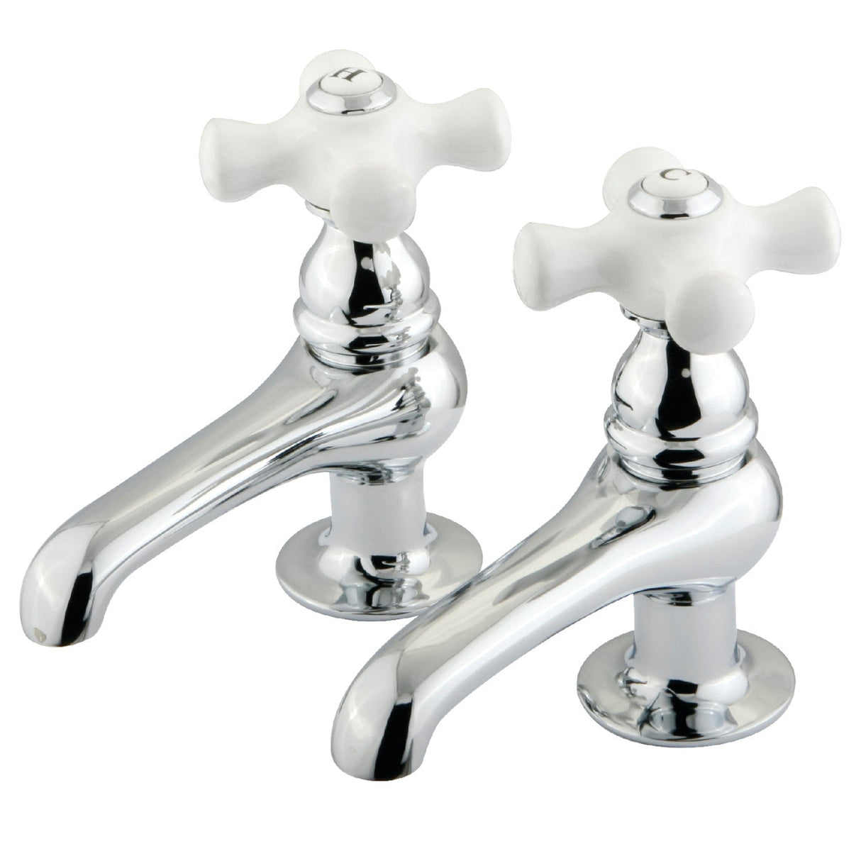 Restoration KS3201PX Two-Handle Deck Mount Basin Tap Faucet, Polished Chrome