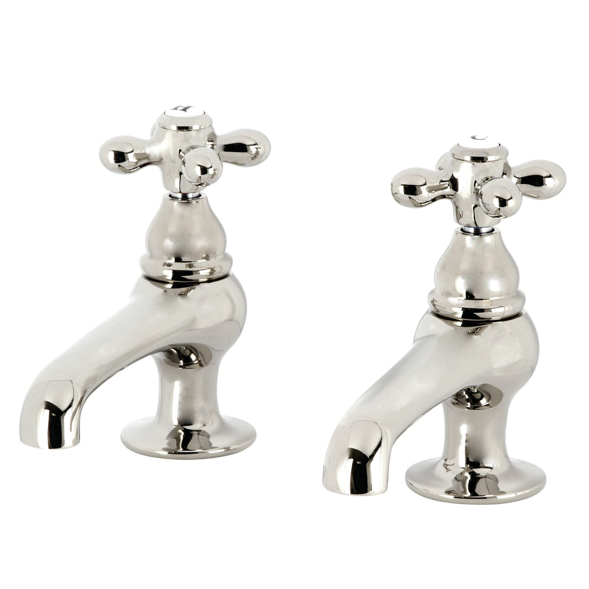 Restoration KS3206AX Two-Handle Deck Mount Basin Tap Faucet, Polished Nickel
