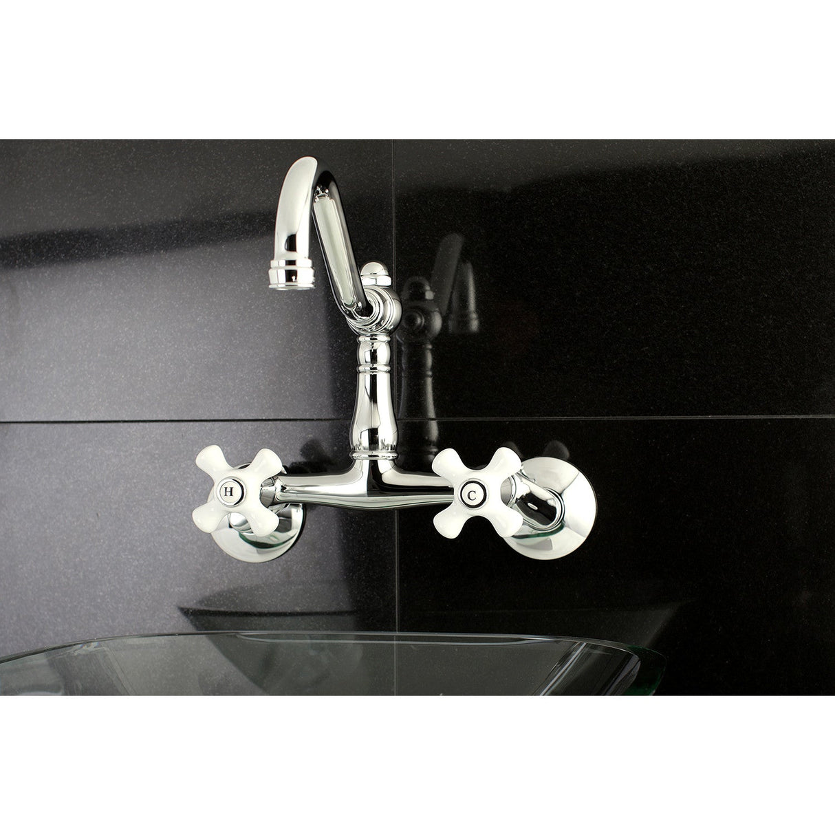 Vintage KS3221PX Two-Handle 2-Hole Wall Mount Kitchen Faucet, Polished Chrome