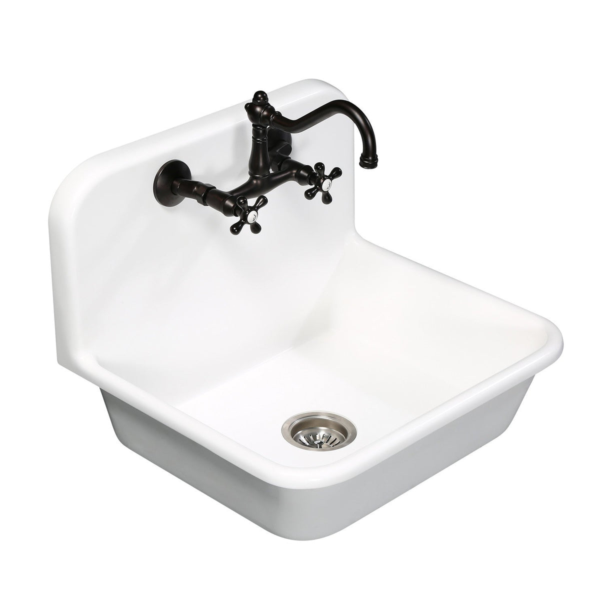 Vintage KS3225AX Two-Handle 2-Hole Wall Mount Kitchen Faucet, Oil Rubbed Bronze