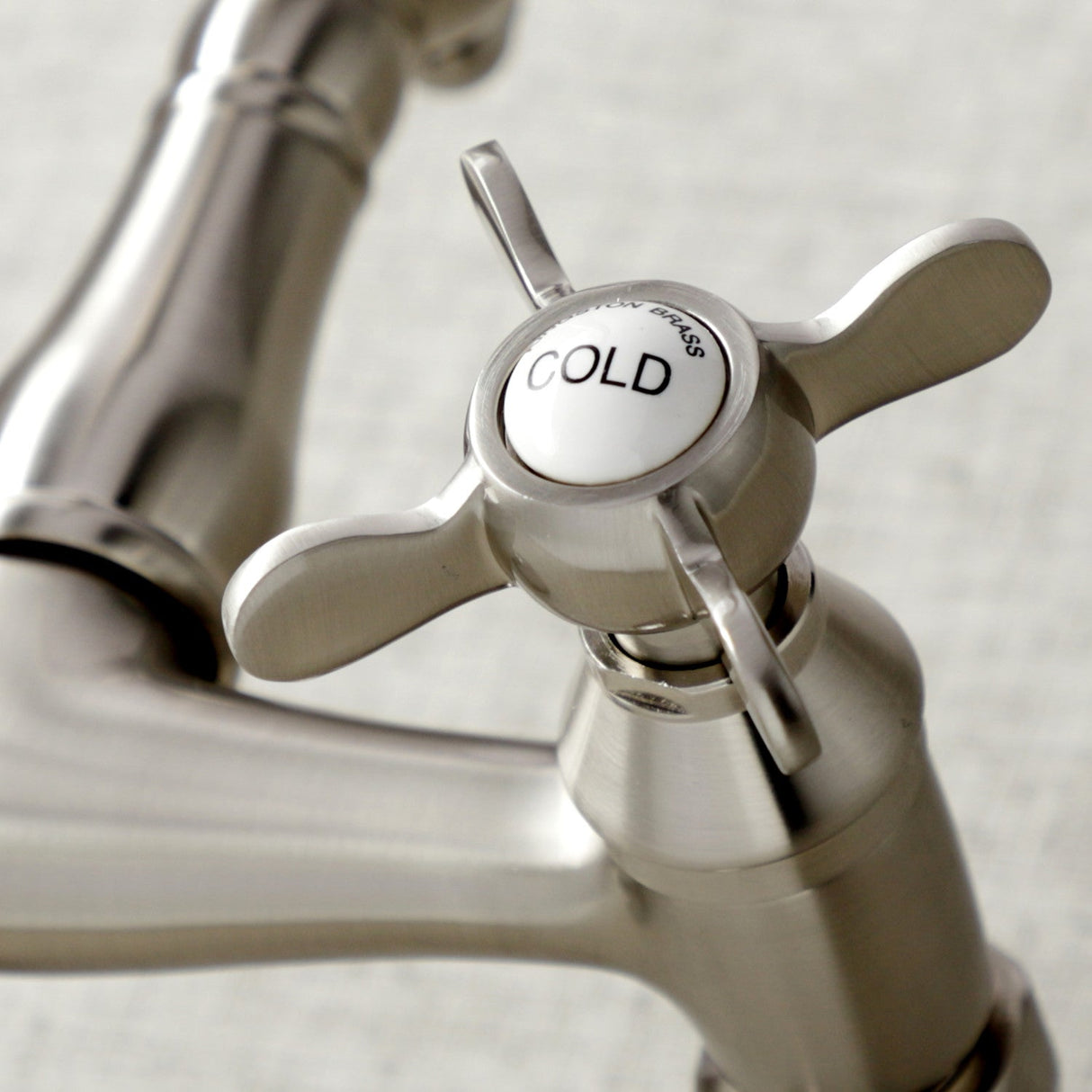 Essex KS3228BEX Two-Handle 2-Hole Wall Mount Kitchen Faucet, Brushed Nickel