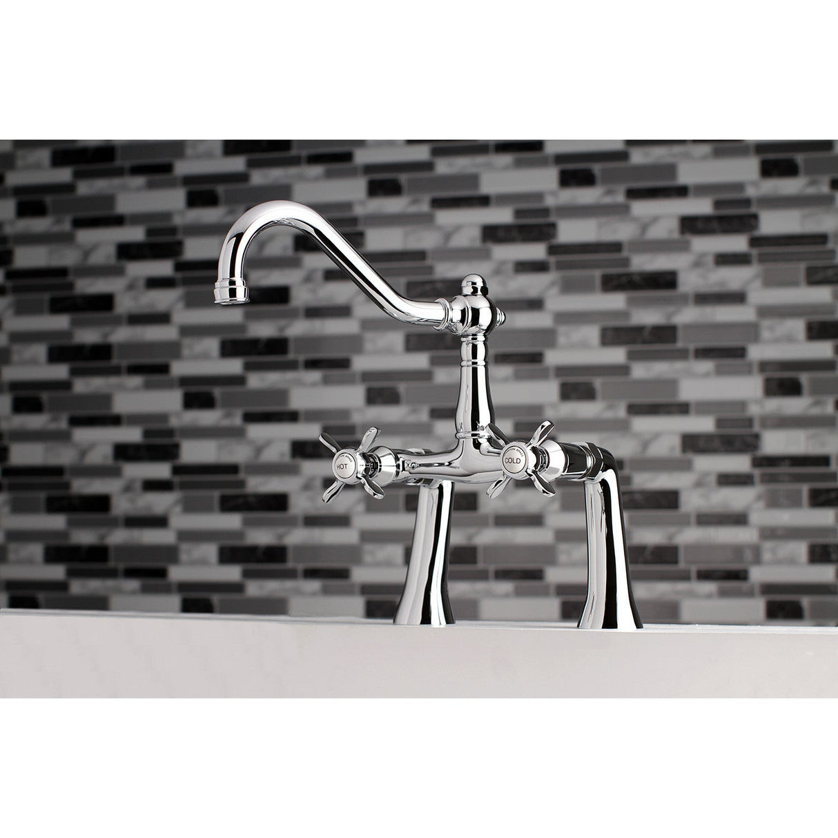 Essex KS3231BEX Two-Handle 2-Hole Deck Mount Clawfoot Tub Faucet, Polished Chrome