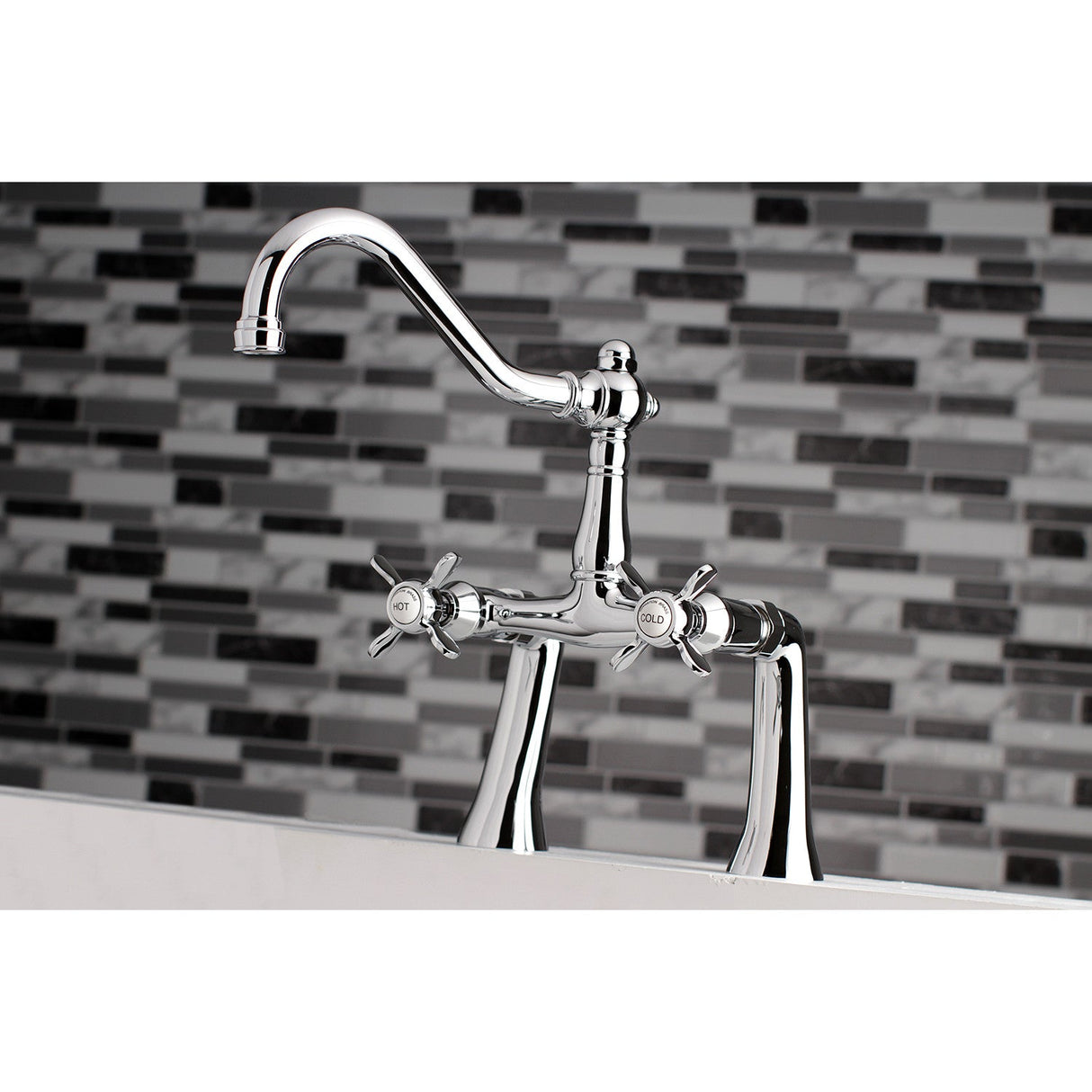 Essex KS3231BEX Two-Handle 2-Hole Deck Mount Clawfoot Tub Faucet, Polished Chrome