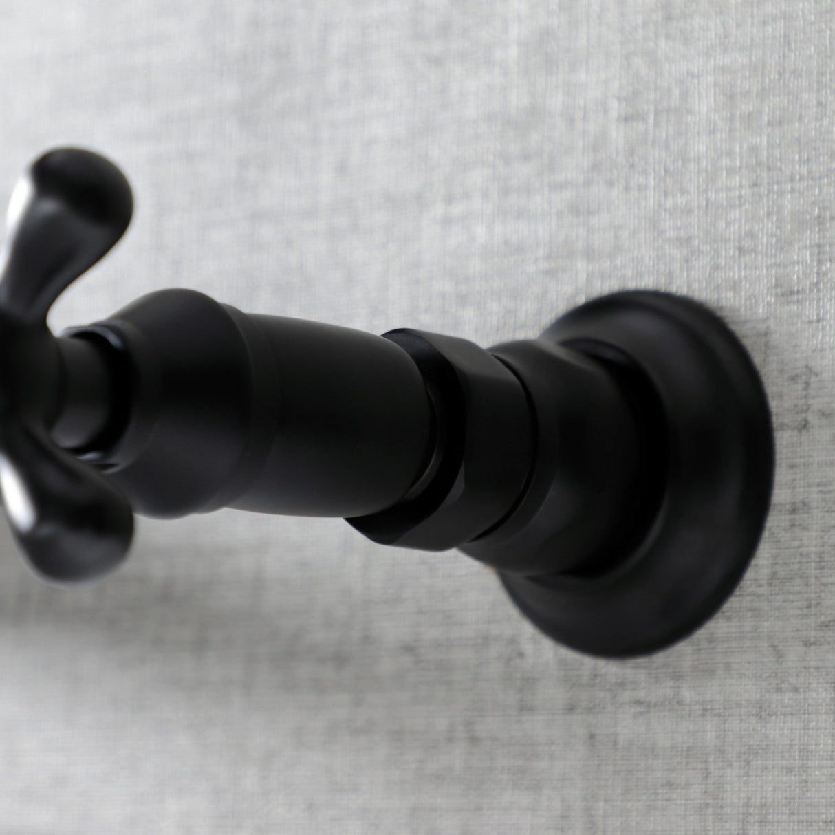 Vintage KS3240AX Two-Handle 2-Hole Wall Mount Bathroom Faucet, Matte Black