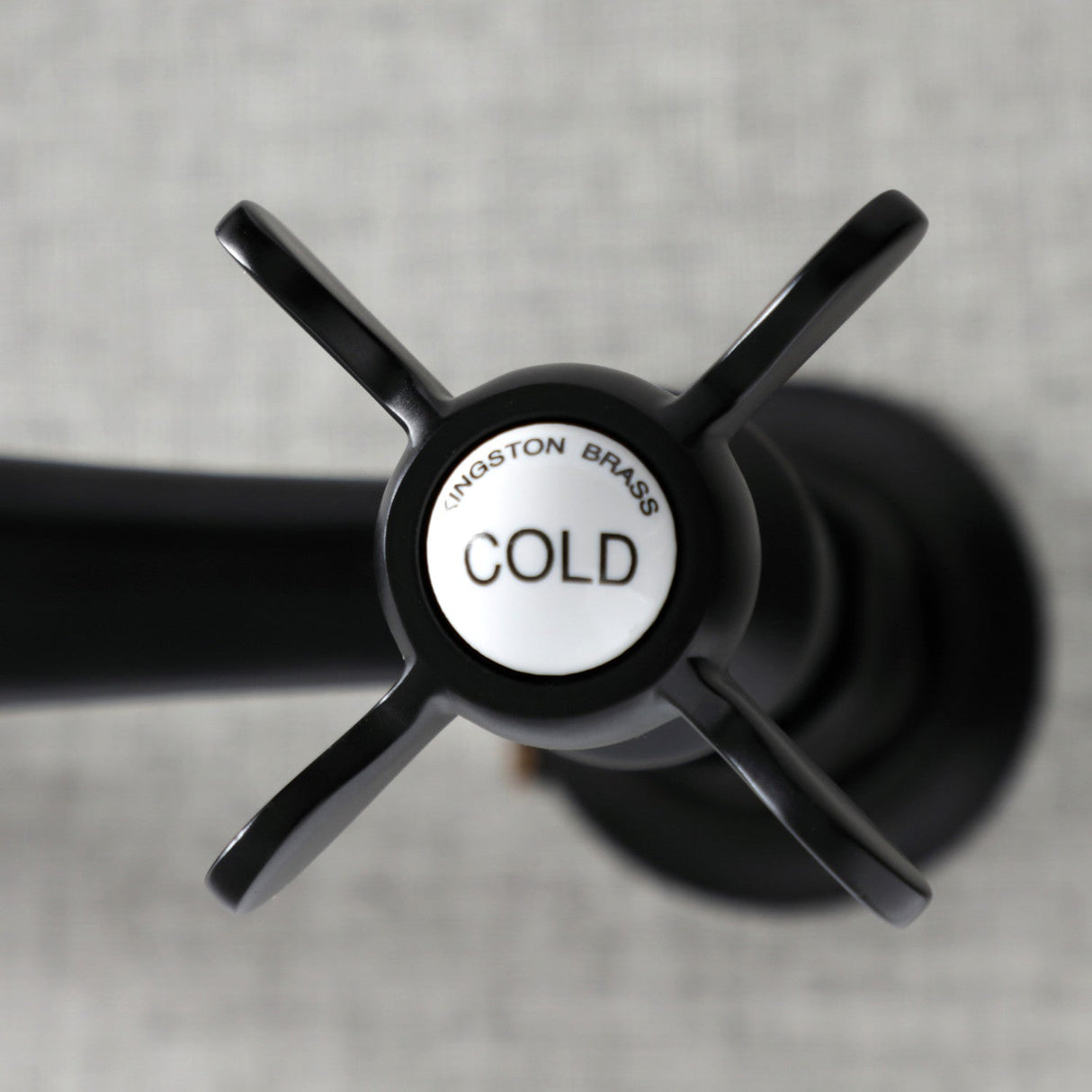 Essex KS3240BEX Two-Handle 2-Hole Wall Mount Bathroom Faucet, Matte Black