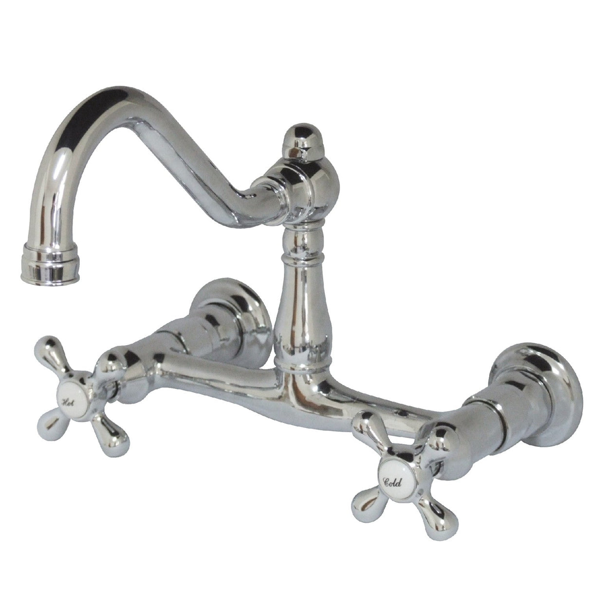 Vintage KS3241AX Two-Handle 2-Hole Wall Mount Bathroom Faucet, Polished Chrome