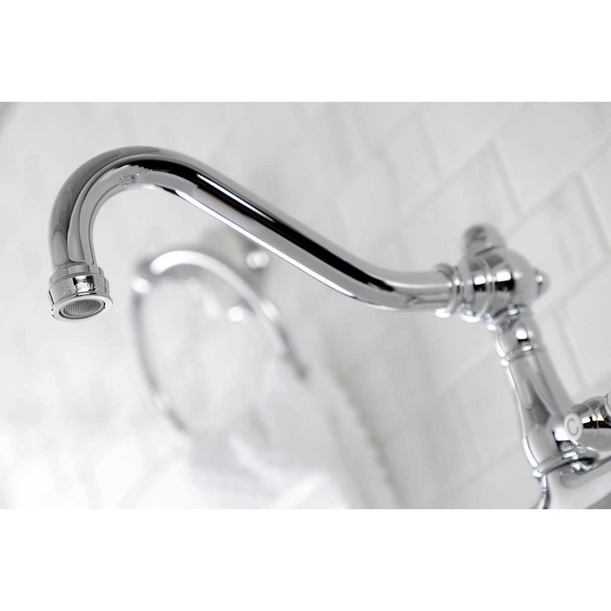Vintage KS3241PL Two-Handle 2-Hole Wall Mount Bathroom Faucet, Polished Chrome