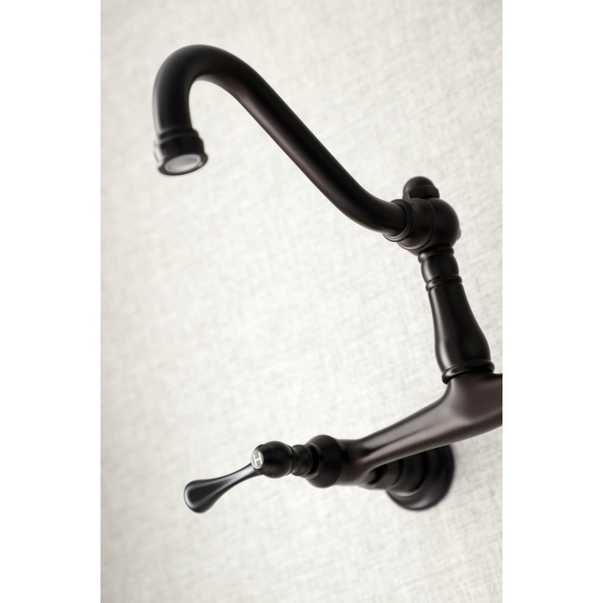 Vintage KS3245BL Two-Handle 2-Hole Wall Mount Bathroom Faucet, Oil Rubbed Bronze