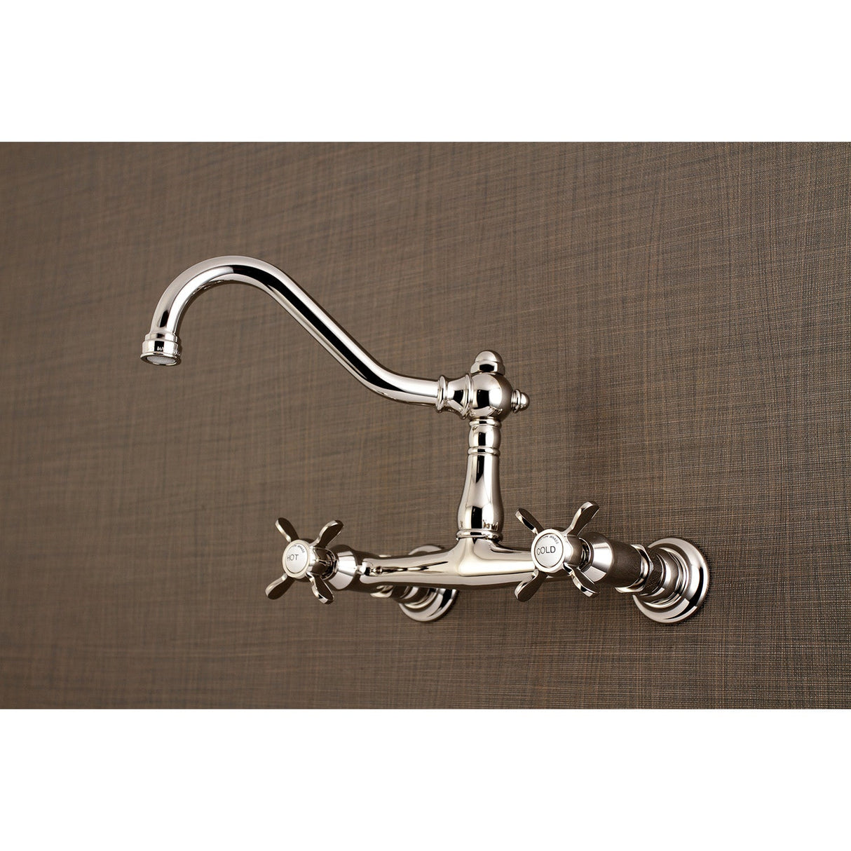 Essex KS3246BEX Two-Handle 2-Hole Wall Mount Bathroom Faucet, Polished Nickel
