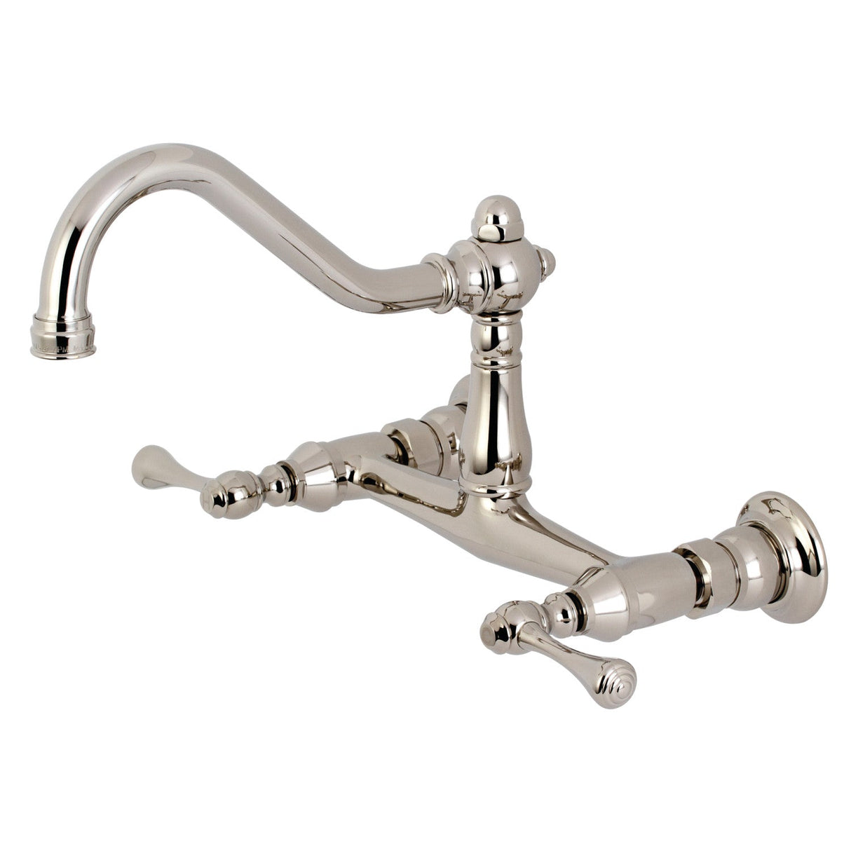 Vintage KS3246BL Two-Handle 2-Hole Wall Mount Bathroom Faucet, Polished Nickel
