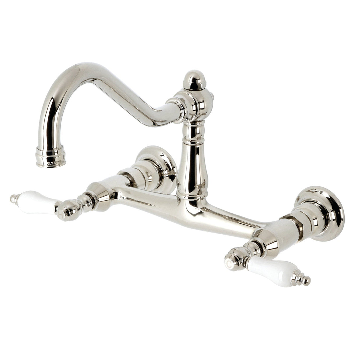 Vintage KS3246PL Two-Handle 2-Hole Wall Mount Bathroom Faucet, Polished Nickel