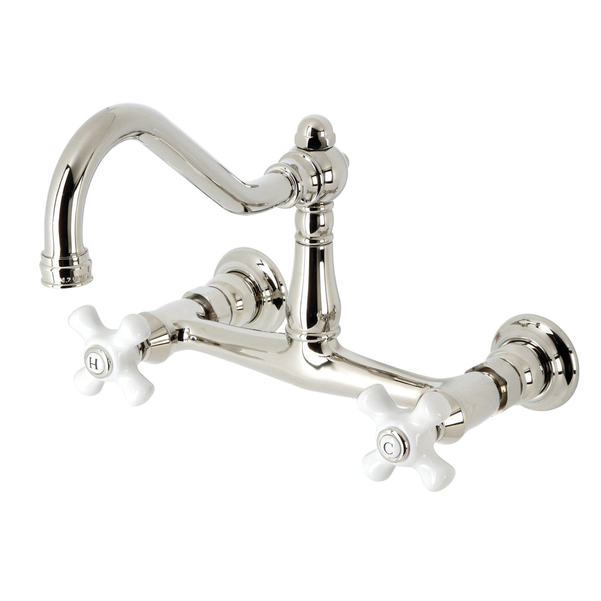 Vintage KS3246PX Two-Handle 2-Hole Wall Mount Bathroom Faucet, Polished Nickel
