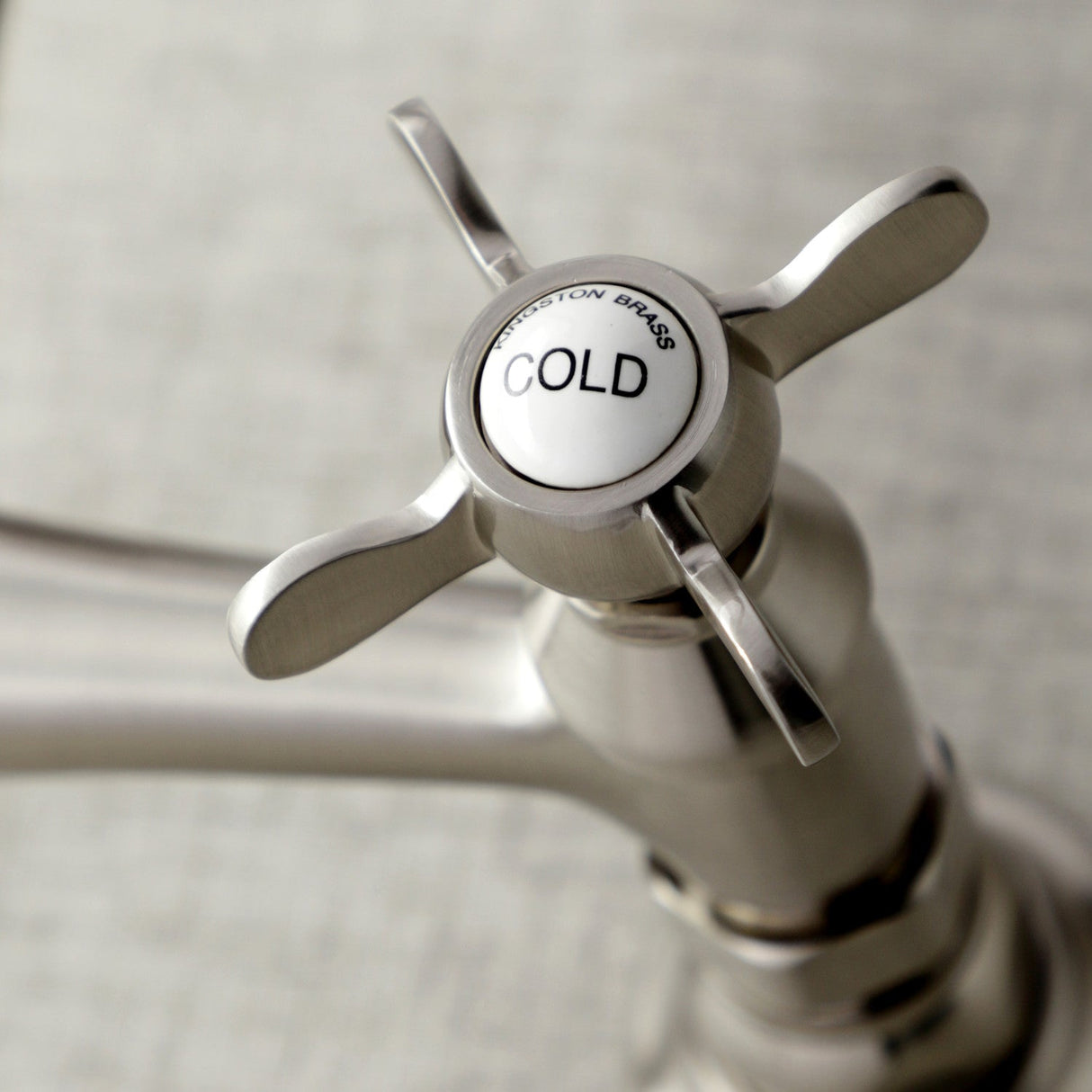 Essex KS3248BEX Two-Handle 2-Hole Wall Mount Bathroom Faucet, Brushed Nickel