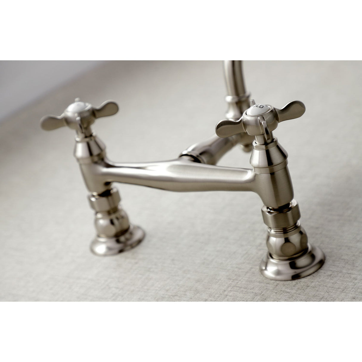 Essex KS3248BEX Two-Handle 2-Hole Wall Mount Bathroom Faucet, Brushed Nickel