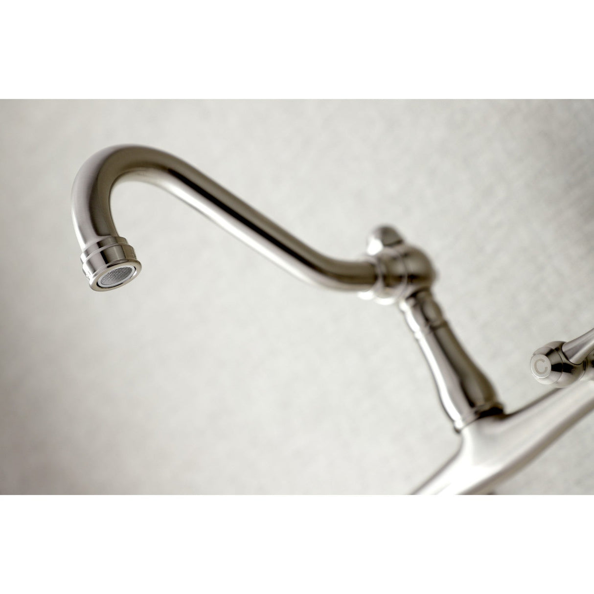 Vintage KS3248BL Two-Handle 2-Hole Wall Mount Bathroom Faucet, Brushed Nickel