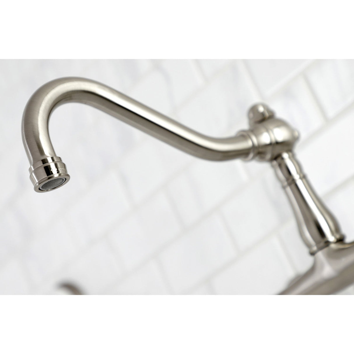 Vintage KS3248PL Two-Handle 2-Hole Wall Mount Bathroom Faucet, Brushed Nickel