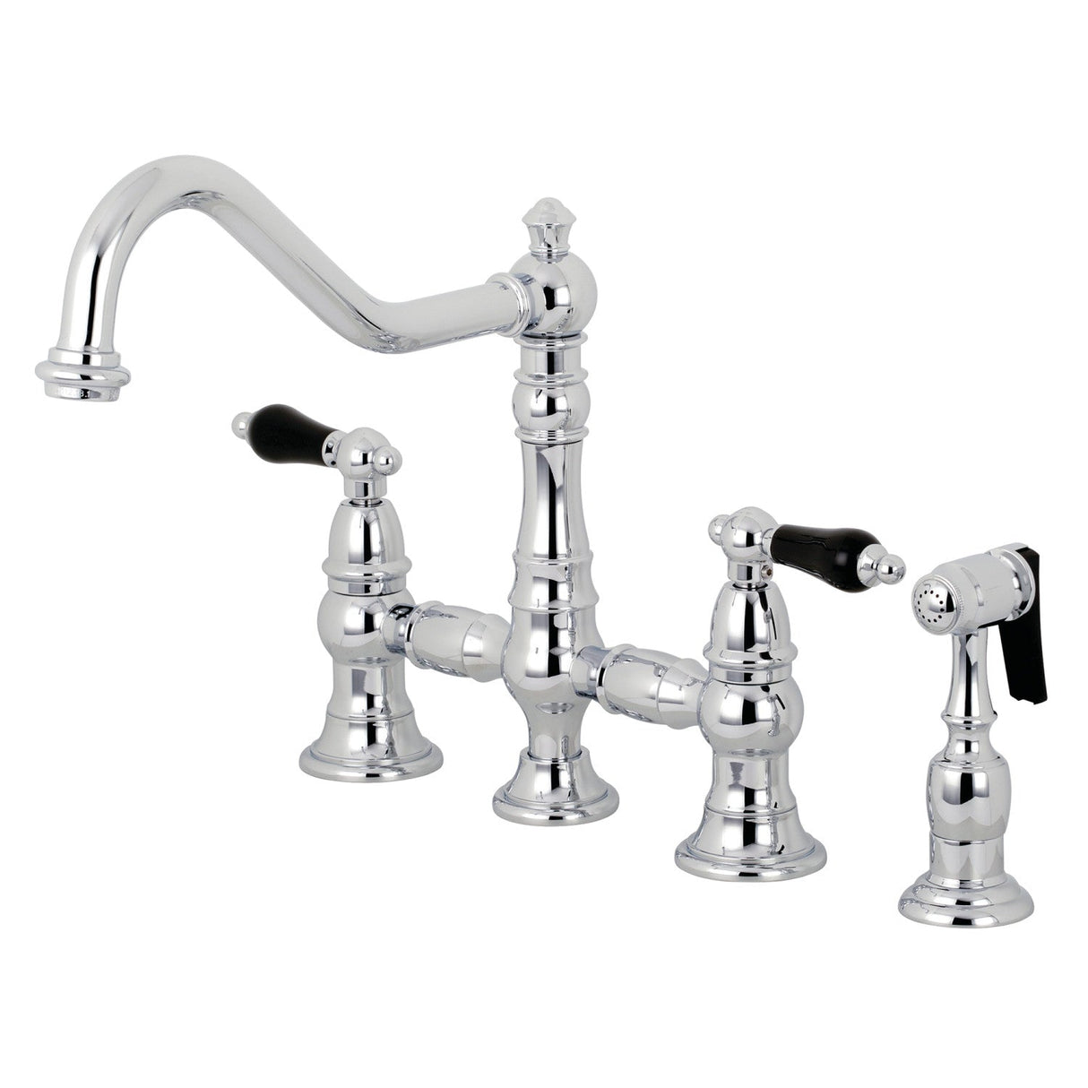Duchess KS3271PKLBS Bridge Kitchen Faucet, Polished Chrome